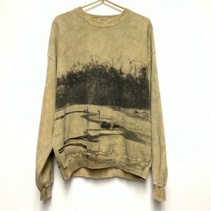 Vintage 90s Fairway Blues‎ Pique Shirt Sweatshirt Size XL All Over Golf Print